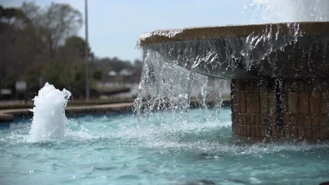 Fountain in Slow Motion Stock Footage