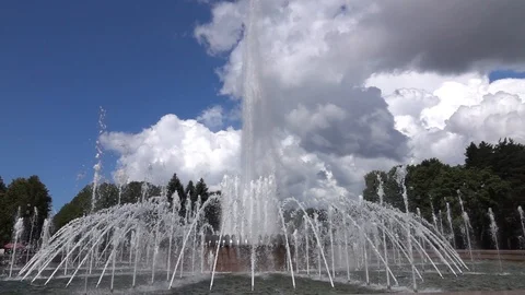 Fountain in Slow Motion. Stock Footage 98295215