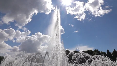Fountain in Slow Motion. Stock Footage 98427637