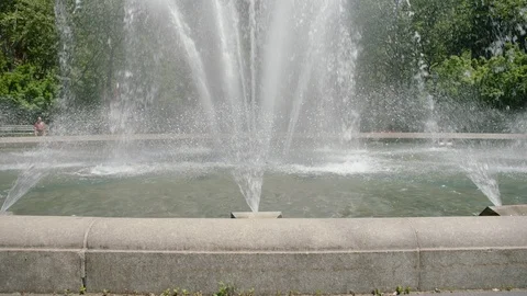 Fountain slow motion with tilt Video stock 108740513