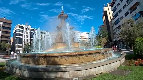 Fountain Small Round-Seesight in Granada Video stock 78881172