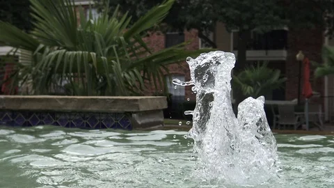 Fountain in spa with blurred background Video stock 76258404