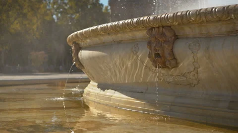 Fountain in spain square close up Stock Footage 40508196