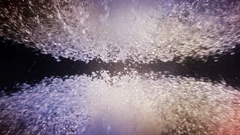 Fountain Splashes Background Stock Footage 97432687