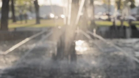 Fountain splashes blurry  spray effect 스톡 동영상 108109509