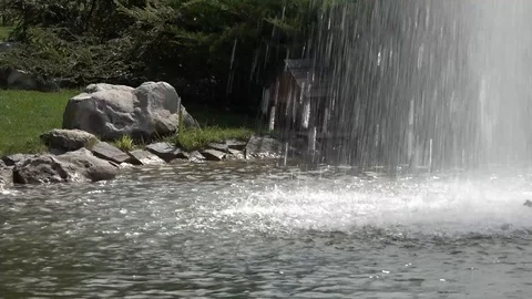 Fountain splashes Stock Footage 100065113