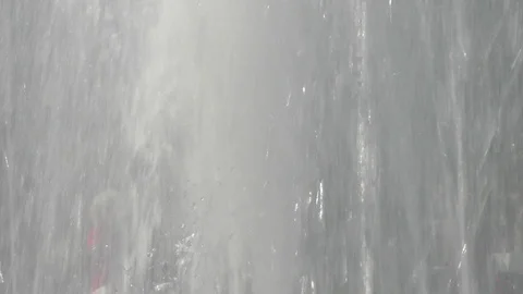 Fountain splashes in hot summer day Stock Footage 120642091