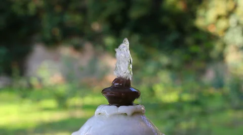 Fountain with splashing water stream Stock Footage 32259499