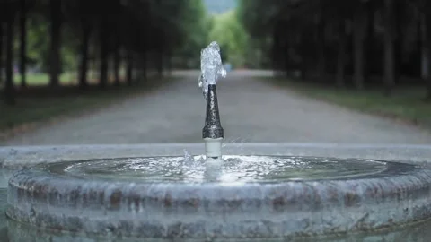 Fountain of spring source in the sunshine Stock Footage 217366630