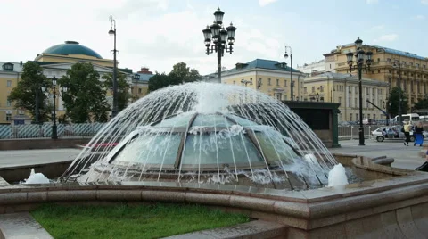 The Fountain In The Square Video stock 66774163