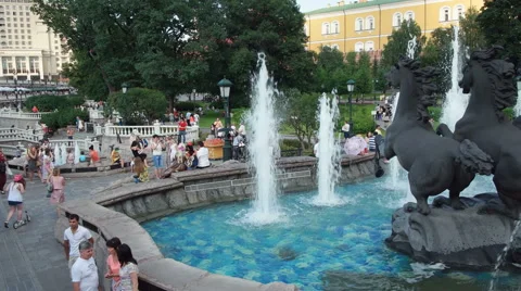 The Fountain In The Square Video stock 66783433