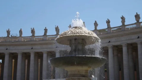 Fountain in the square Stock Footage 115474189