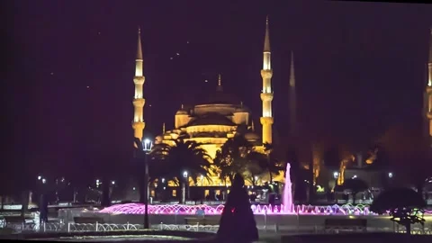 Fountain in the square in Istanbul Stock Footage 150070177