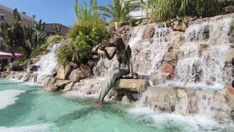 Fountain on the square in Marmaris. Turkey Stock Footage 169542403