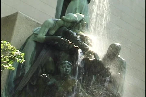 Fountain Statue 1 Stock Footage 297586
