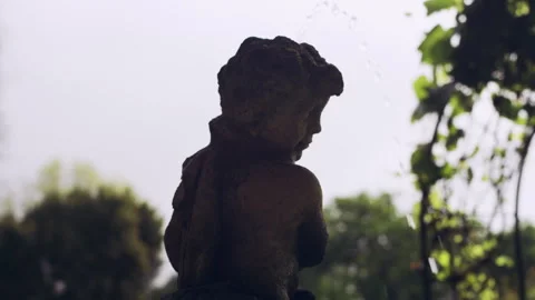 A Fountain with a statue Stock Footage 278829619