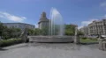 Fountain with statues in Plaza de Catalunya, Barcelona 4k or 4k+ Resolution