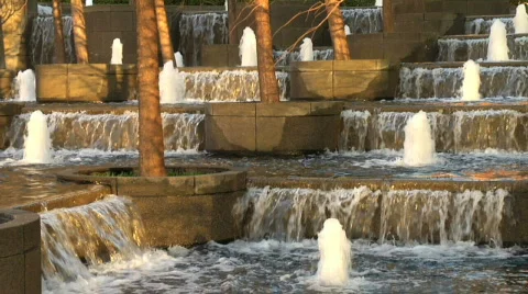 Fountain Steps Stock Footage 483627