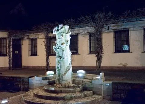 Fountain with steps Stock Photos