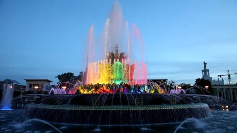 Fountain "Stone flower" Stock Footage 129165909