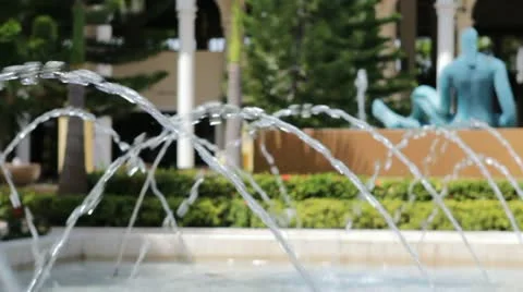 Fountain streams crossing Stock-Footage 11084334