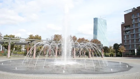 Fountain on the street Stock Footage 81699497