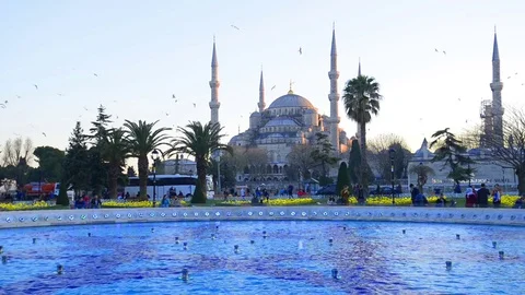 Fountain on sultanahmet area Stock Footage 82351716