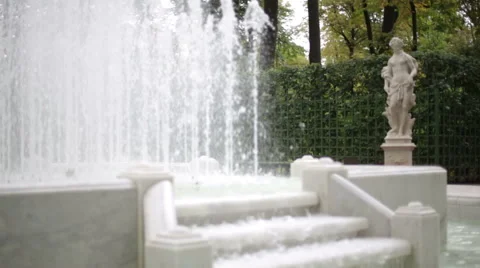 Fountain in the Summer Garden Stock Footage 67676963