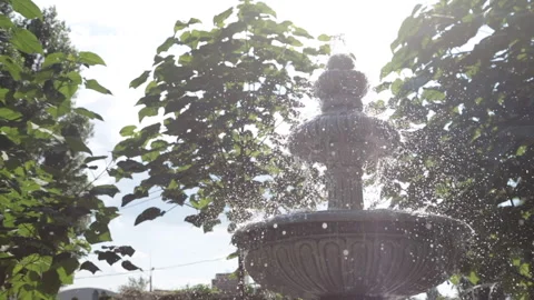 Fountain in the sun Stock Footage 141729683