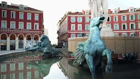 Fountain of the Sun in Nice Stock Footage 198728023