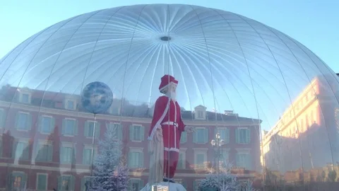 The Fountain of the Sun in Nice in winter Stock Footage 108620129