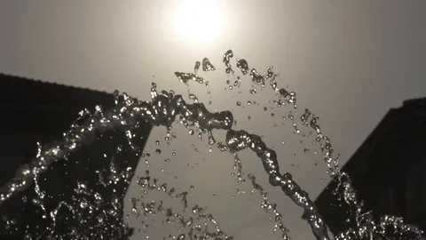 Fountain in sunlight Stock Footage 104046713