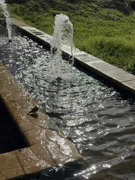 Fountain in Sunlight Stock Photos