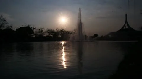 Fountain sunset Vidéo 10130198