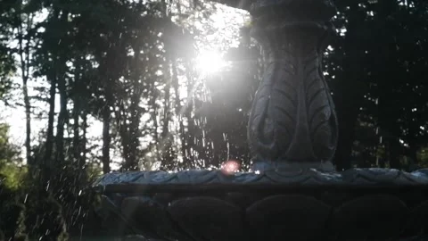 Fountain at sunset Stock Footage 164145267