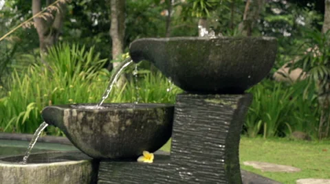 Fountain in swimming pool, super slow motion, shot at 240fps Stock Footage 59115277