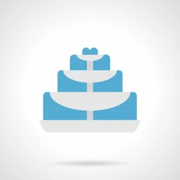 Fountain for table flat color vector icon Stock Illustration