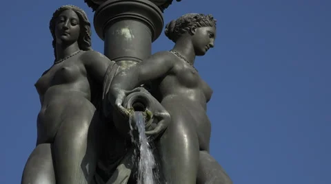 The Fountain of the Three Graces in Bordeaux Video stock 55848632