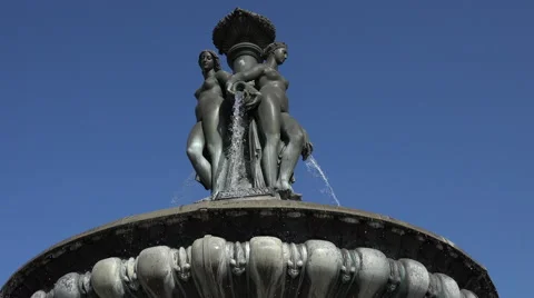 The Fountain of the Three Graces in Bordeaux Stock Footage 55849842