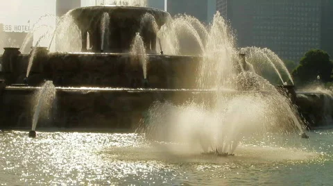 Fountain Tilt Up Stock Footage 739479
