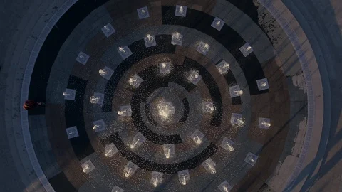 Fountain top shot Stock Footage 99311256