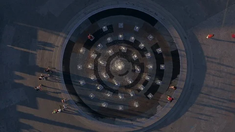 Fountain top shot Video stock 99337853