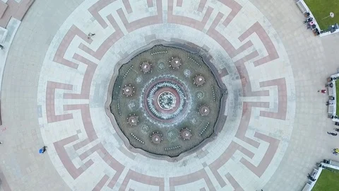 Fountain. Top view Stock Footage 106245121