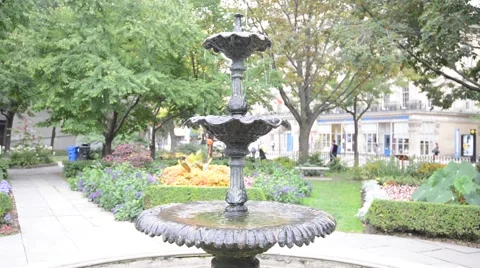 Fountain in Toronto Stock Footage 54052988