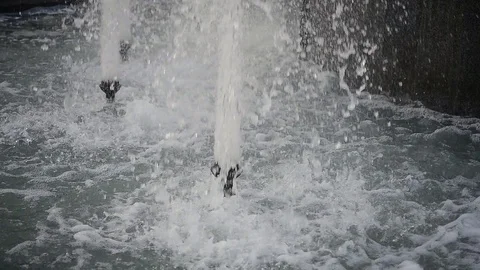 Fountain in town Video stock 103482214