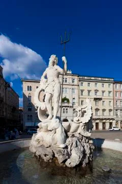 Fountain in Trieste, Friuli-Venezia Giulia, Italy Stock Photos