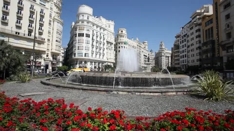 Fountain in Valencia, Spain 库存影片 50823713