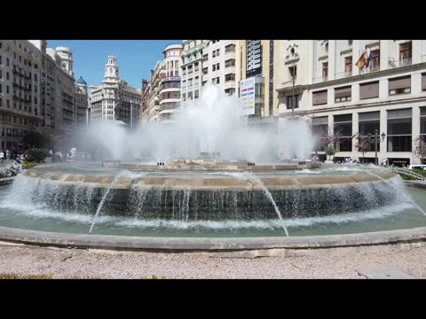 Fountain in Valencia, Spain Video stock 316081402