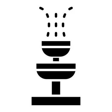 Fountain Vector Icon Design Illustration Stock Illustration