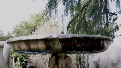 Fountain in Villa Sciarra at the centre of the park Vídeos de archivo 307997658